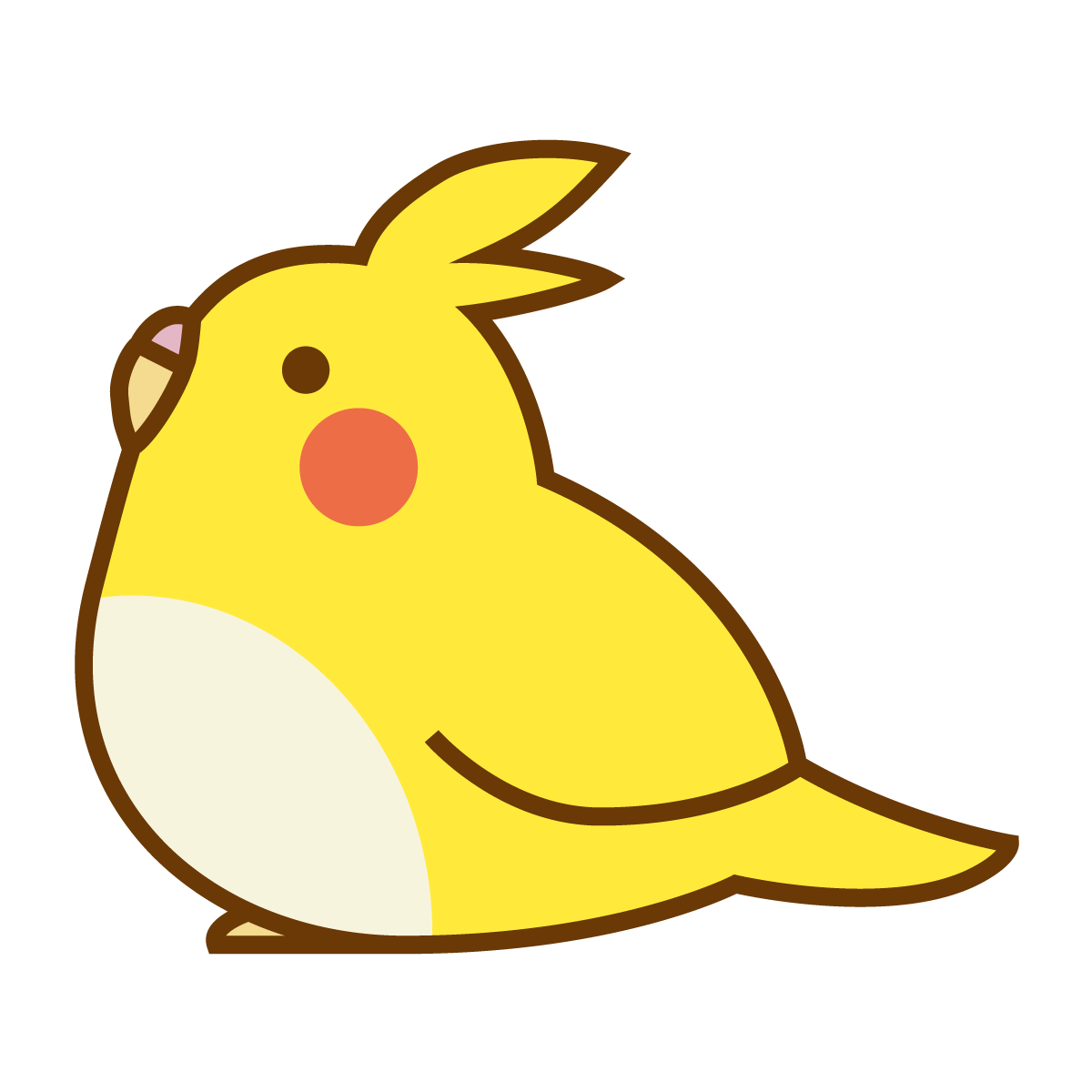 オカメインコ_イラスト